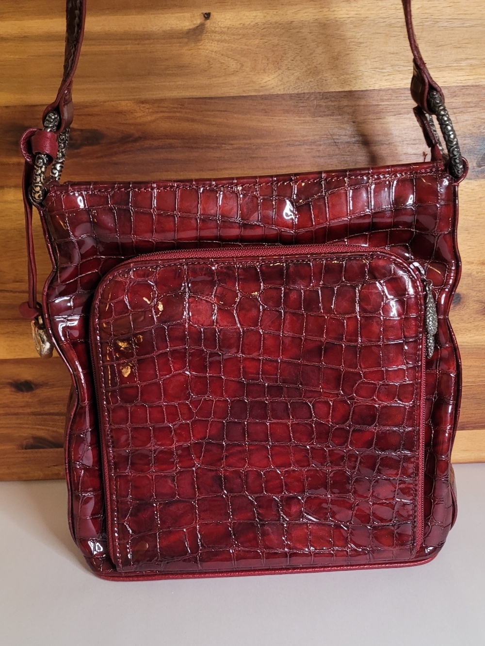Brighton Croc Embossed Patent Leather Purse - Picture 4 of 13